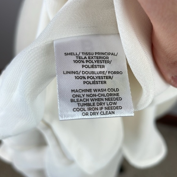 LOFT Women Spaghetti Strap Cream Top Tank Camisole SZ M Flowy Layered V-Neck - Picture 9 of 9